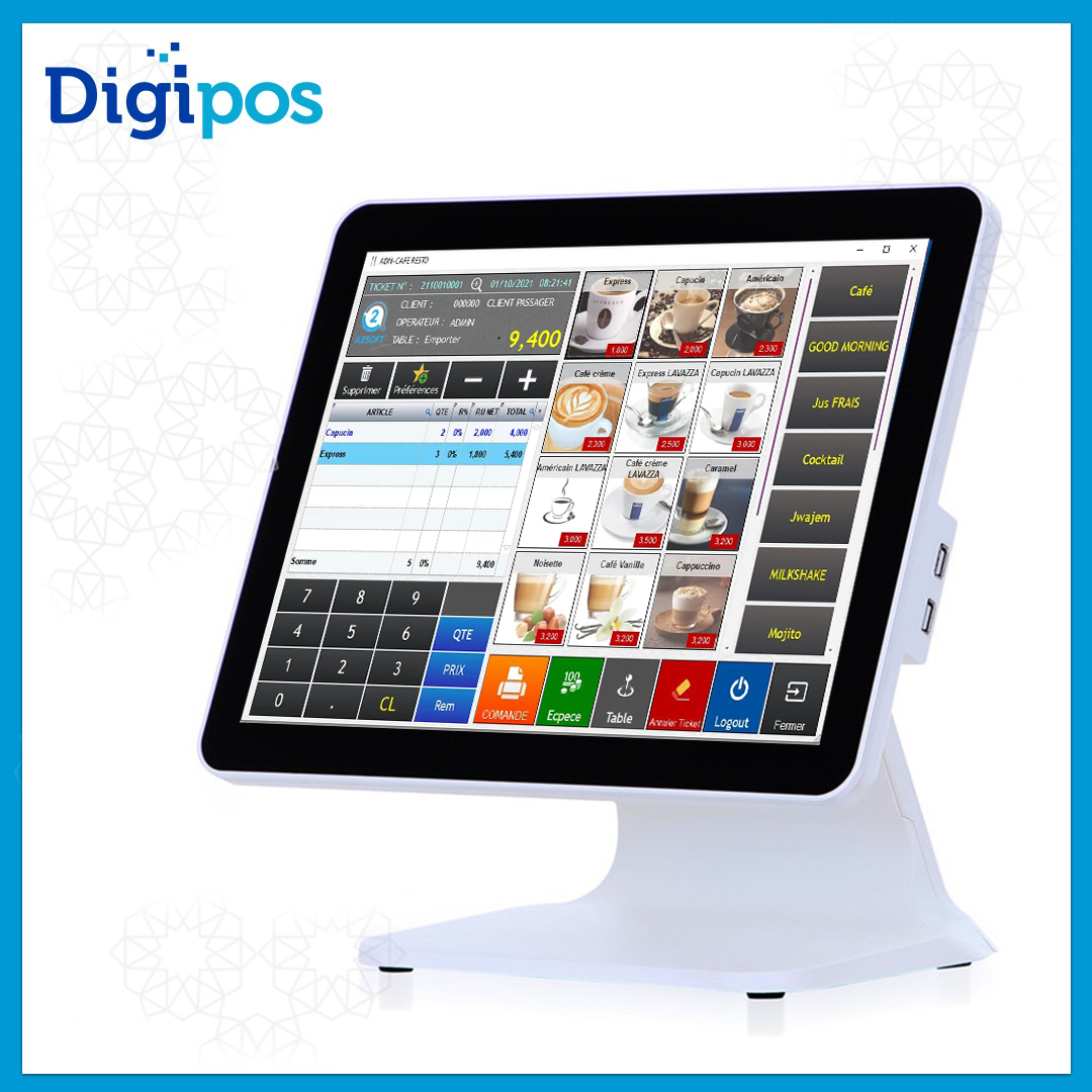 DIGIPOS ALLUMINIUM PC CAISSE TACTILE 15″